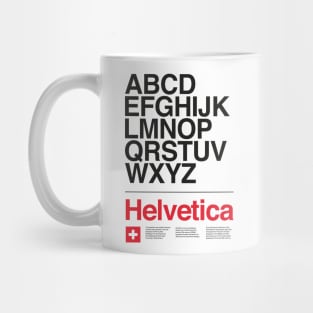 Helvetica Font Design - Helvetica Typeface Design. Typographic Design. Mug